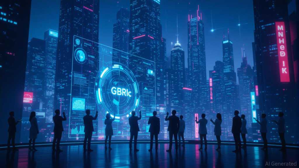 representation showing the performance trends of major technology stocks juxtaposed with U.S. interest rate fluctuations over time.