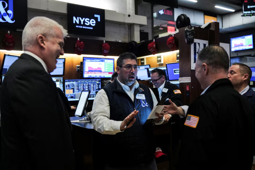 Investors analyzing bond market trends amidst inflation fears in the U.S. stock market.