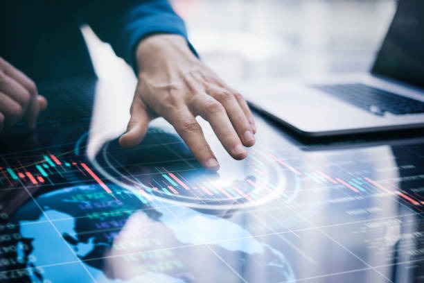 Family investors analyzing stock performance in a volatile international market.